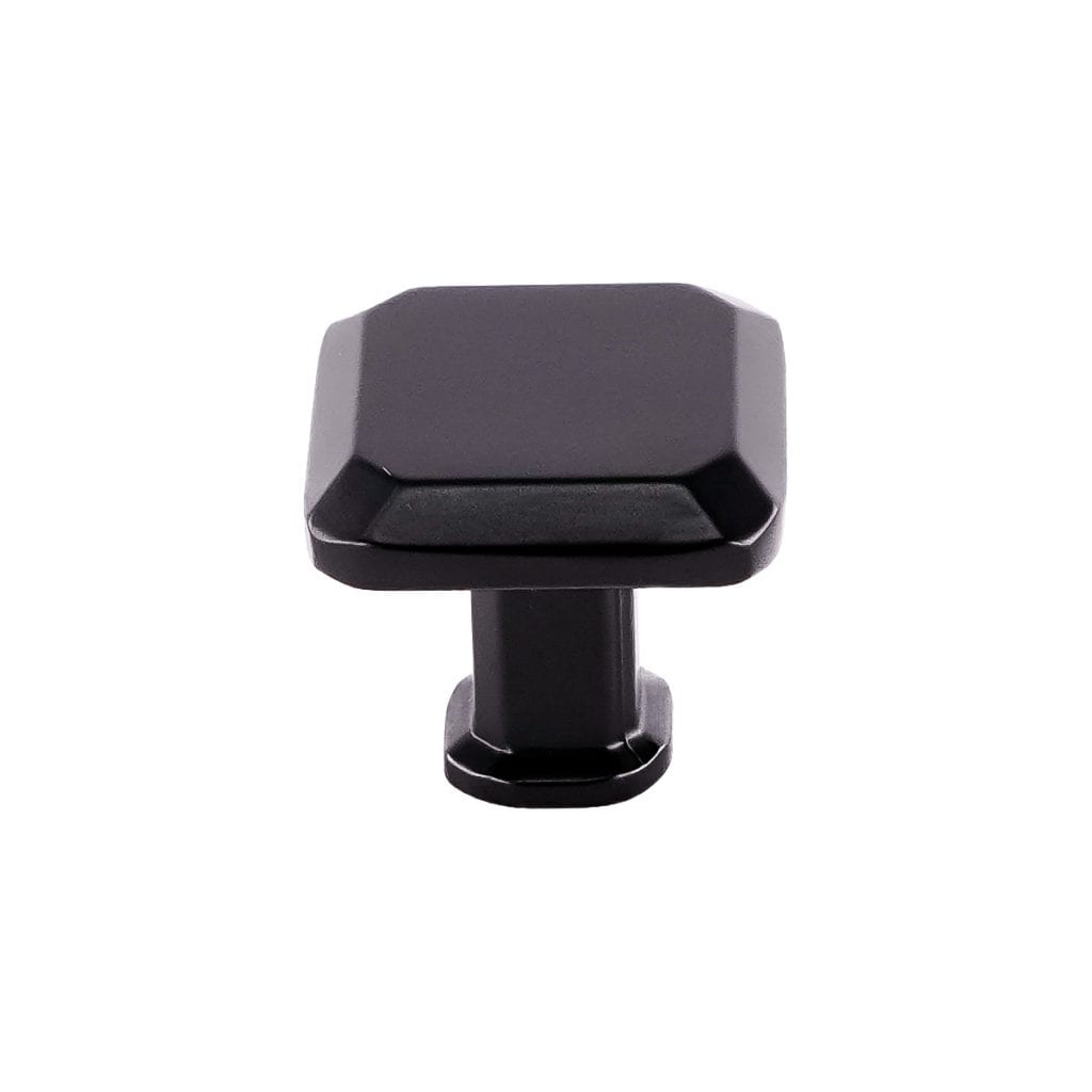 Pride Industrial K92230BK 1" Square Cabinet Knob Matte Black Finish Sparrow Supply