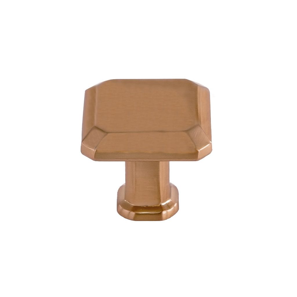 Pride Industrial K92230RG 1" Square Cabinet Knob Rose Gold Finish Sparrow Supply