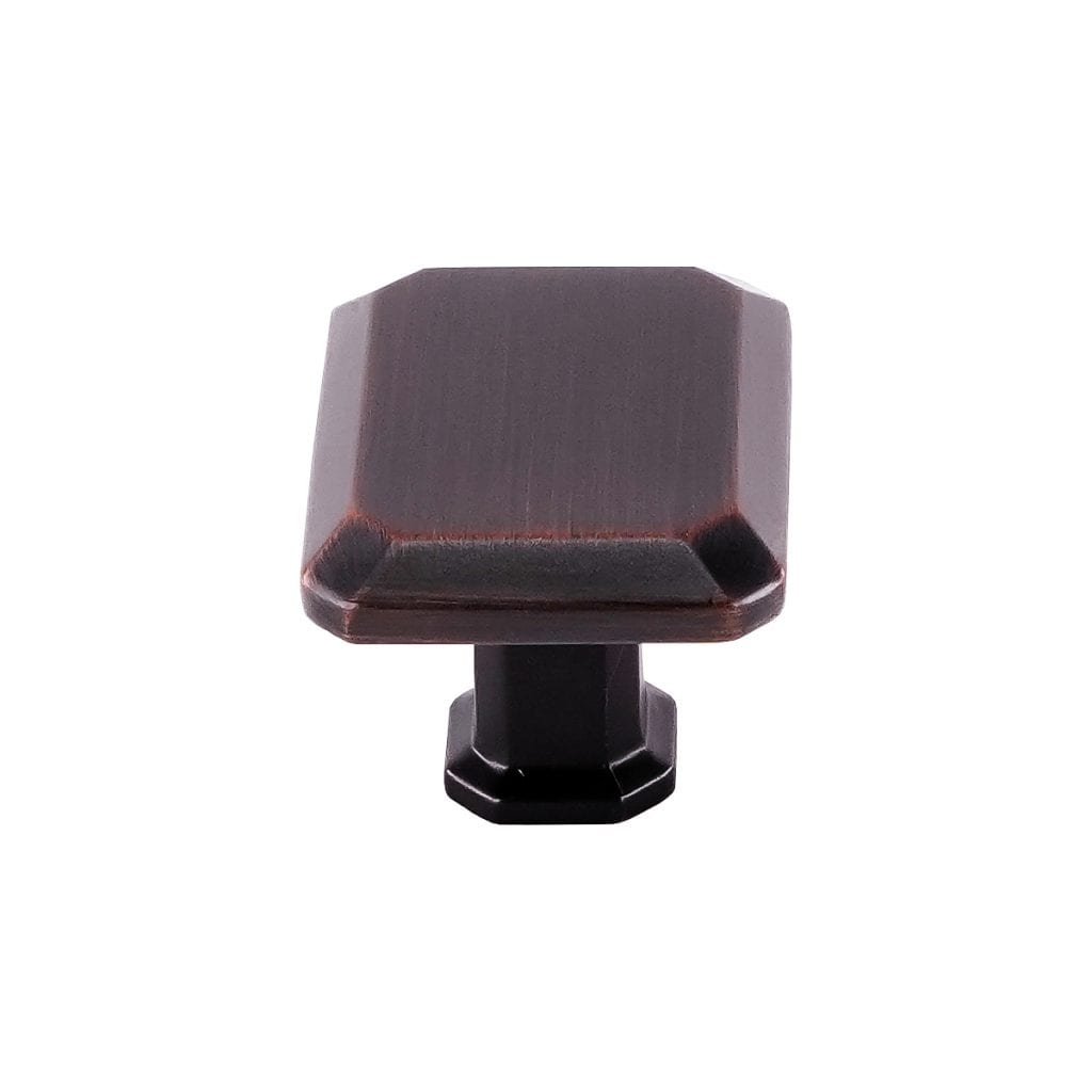 Pride Industrial K9243010B 1-1/2" Rectangle Cabinet Knob Oil Rubbed Bronze Finish Sparrow Supply