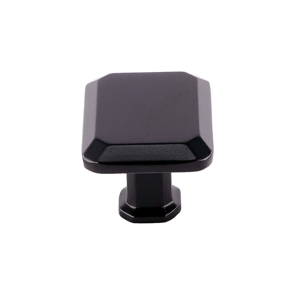 Pride Industrial K92430BK 1-1/2" Rectangle Cabinet Knob Matte Black Finish Sparrow Supply