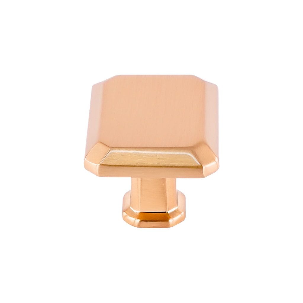 Pride Industrial K92430RG 1-1/2" Rectangle Cabinet Knob Rose Gold Finish Sparrow Supply