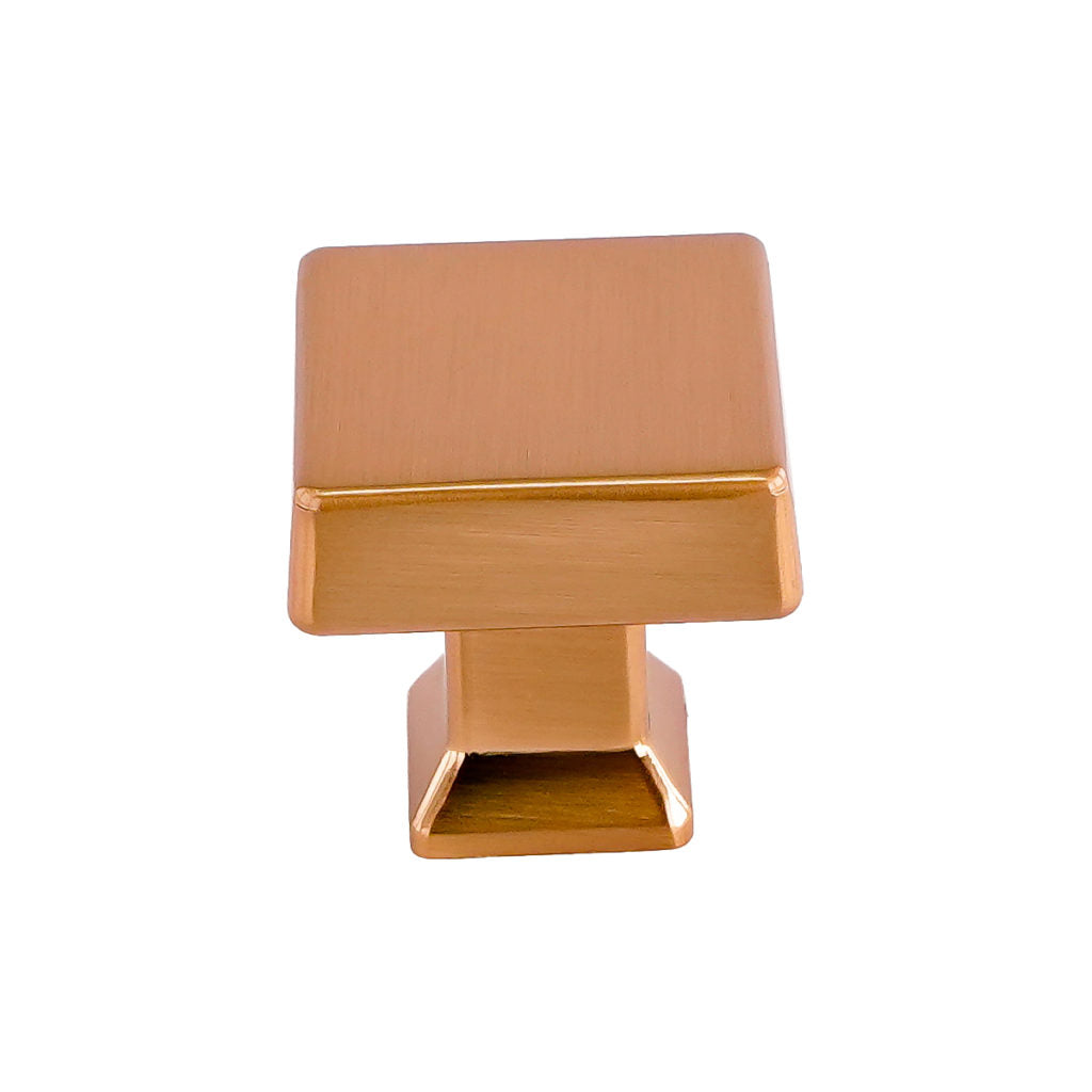 Pride Industrial K94723RG 1-1/4" Square Colorado Cabinet Knob Rose Gold Finish Sparrow Supply