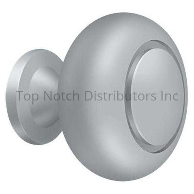 Deltana KR119U26D Knob Round Groove; Satin Chrome Sparrow Supply