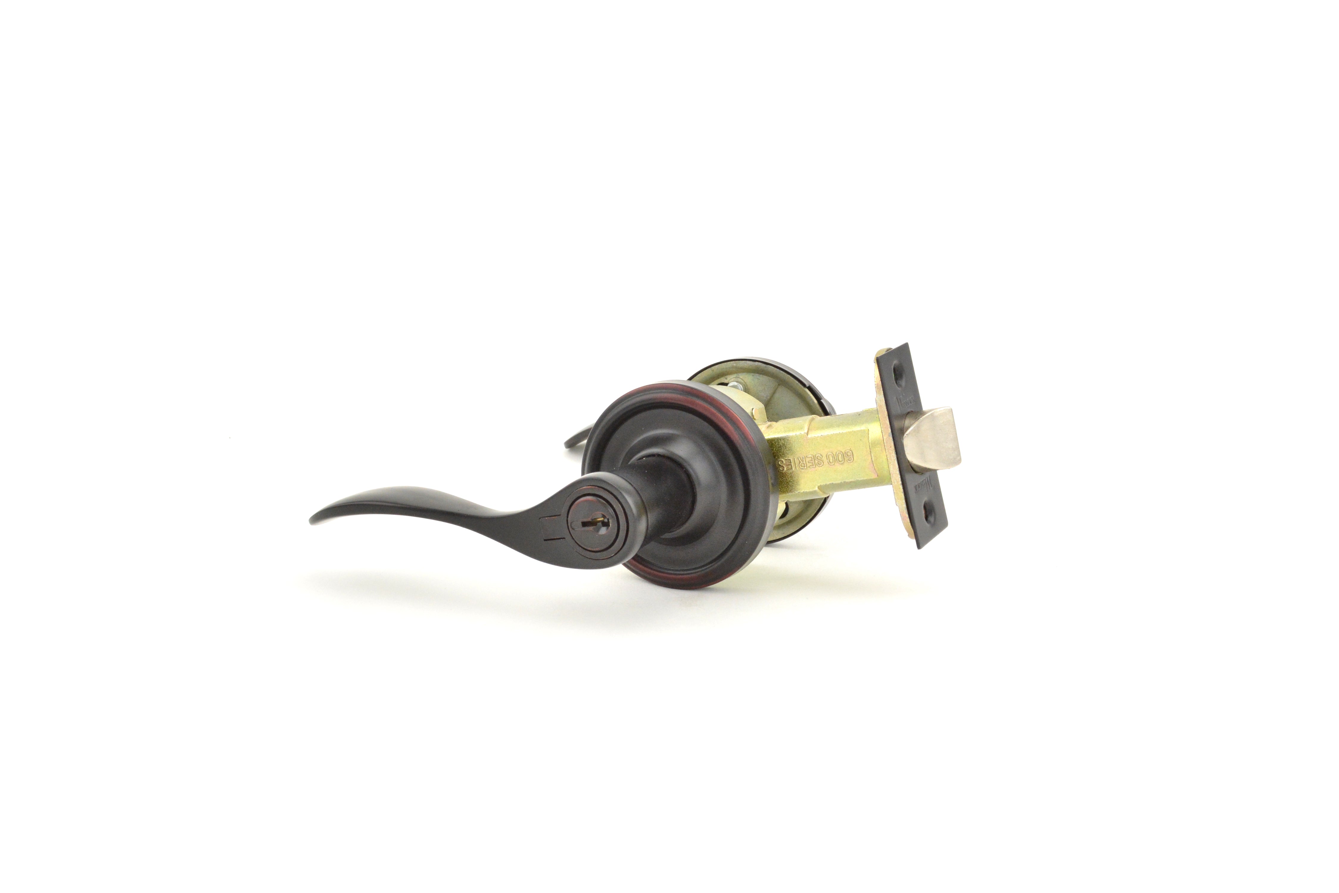 Weslock L0640U1U1SL23 Left Hand Bordeau Entry Lock with Adjustable Latch and Full Lip Strike Oil Rubbed Bronze Finish Sparrow Supply