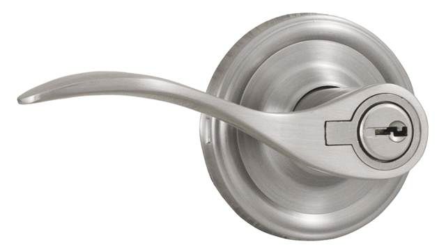 Weslock L0640UNUNSL23 Left Hand Bordeau Entry Lock with Adjustable Latch and Full Lip Strike Satin Nickel Finish Sparrow Supply