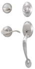 Weslock L2810-NXNFR2D Hillcrest Single Cylinder Handleset with Left Hand New Haven Trim with Adjustable Latch and Round Corner Strikes Satin Nickel Finish