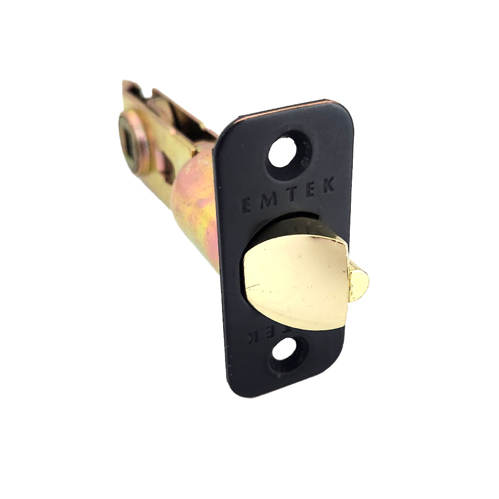 Emtek LC4-DLB275R-US10B Key in Lever or Knob 2-3/4" Backset 1/4" Radius Corner Deadlatch Oil Rubbed Bronze Finish Sparrow Supply