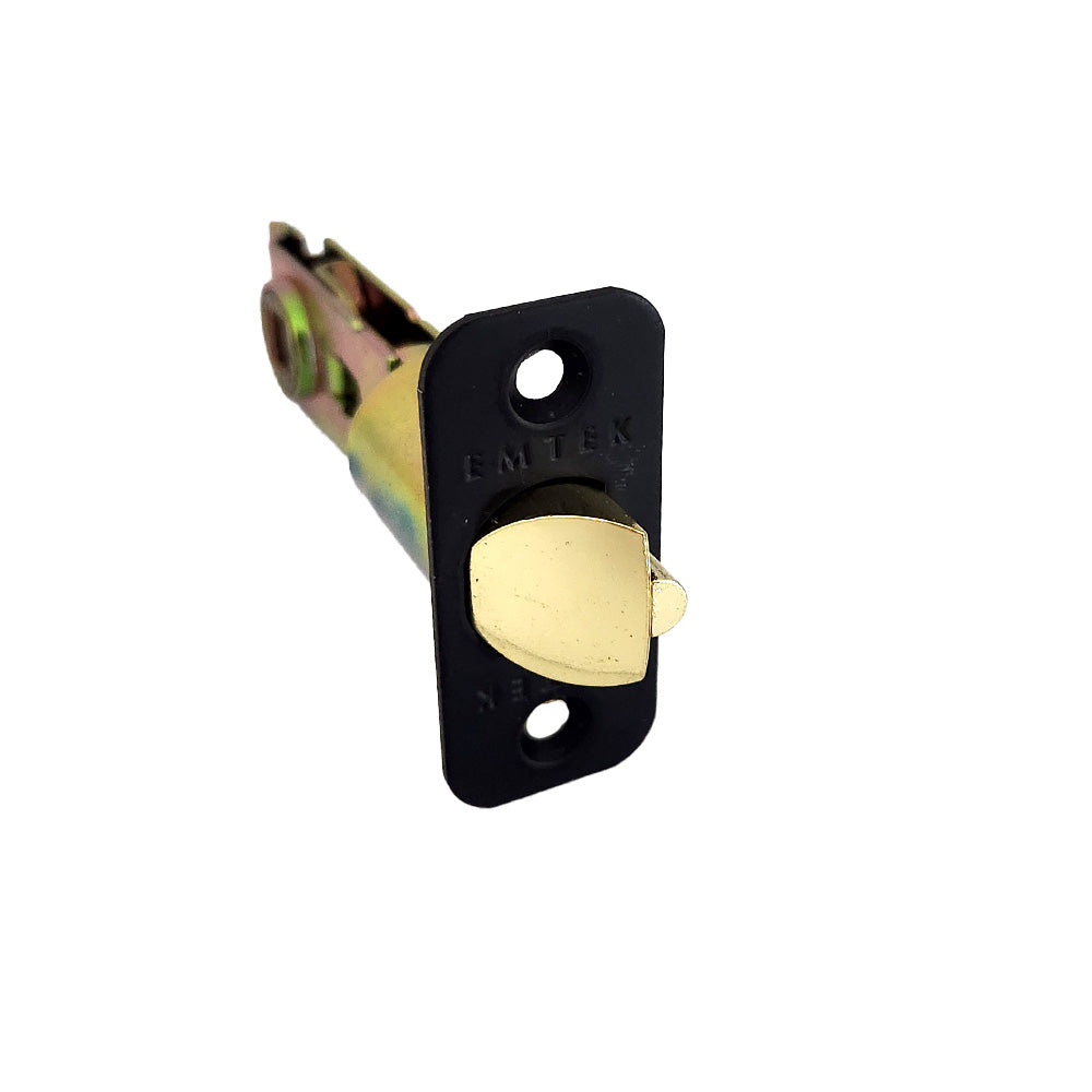 Emtek LC4-DLB275R-US19 Key in Lever or Knob 2-3/4" Backset 1/4" Radius Corner Deadlatch Flat Black Finish Sparrow Supply