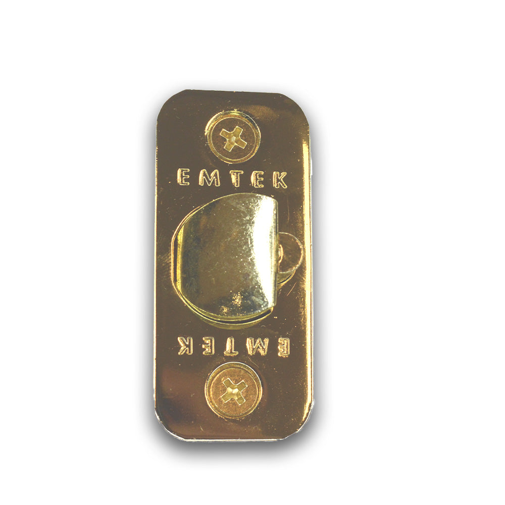 Emtek LC4-DLB275R-US3 Key in Lever or Knob 2-3/4" Backset 1/4" Radius Corner Deadlatch Polished Brass Lifetime Finish Sparrow Supply