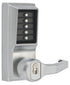 Kaba Simplex LL1041B26D Left Hand Mechanical Pushbutton Lever Lock Combination; Passage; and Key Override; Best Prep and 2-3/4" Backset Satin Chrome Finish Sparrow Supply