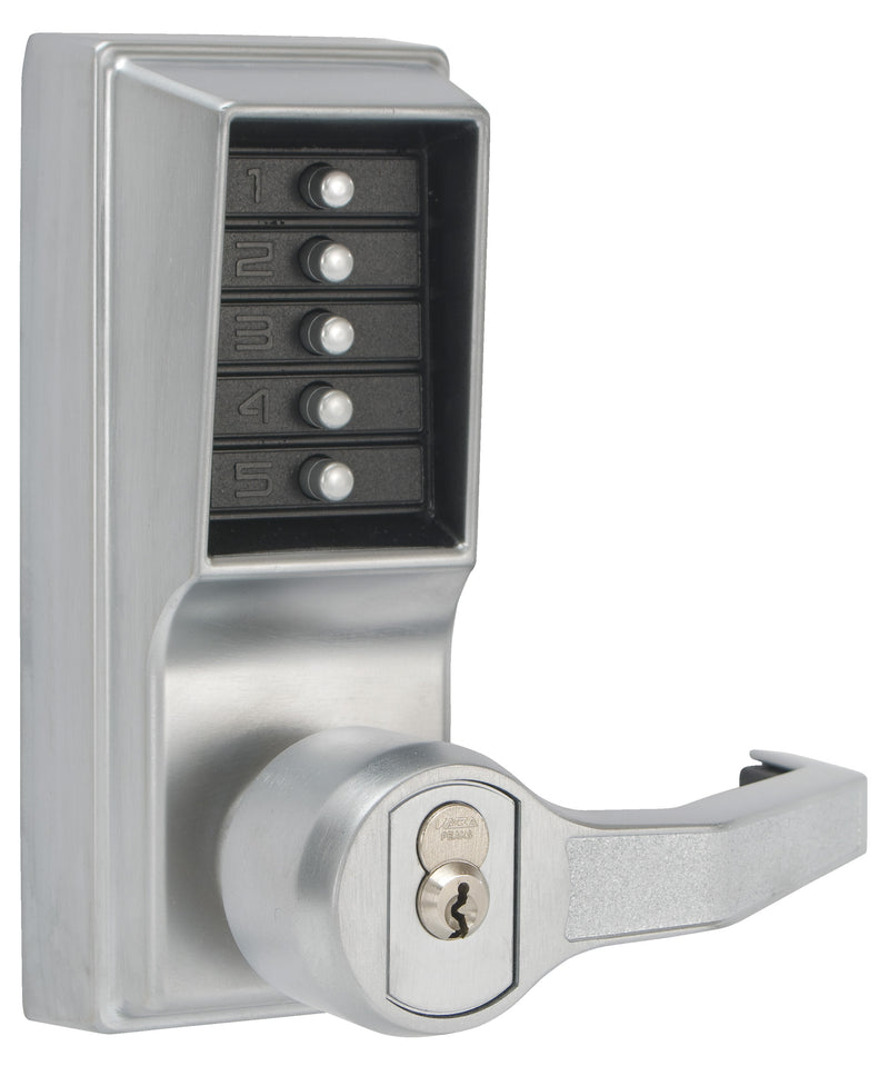 Simplex LL1076S Mechanical Pushbutton Locksets - Satin Chrome Sparrow Supply