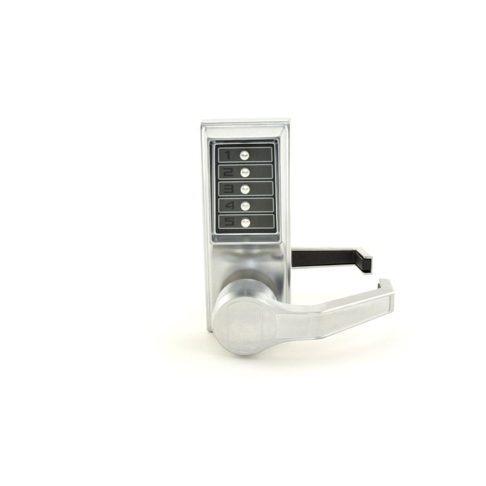 Kaba Simplex LR101126D Right Hand Mechanical Pushbutton Lever Lock Combination Only; 2-3/4" Backset Satin Chrome Finish Sparrow Supply