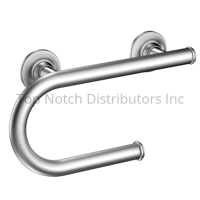 Moen LR2352DCH 8" Grab Bar with Paper Holder Bright Chrome Sparrow Supply