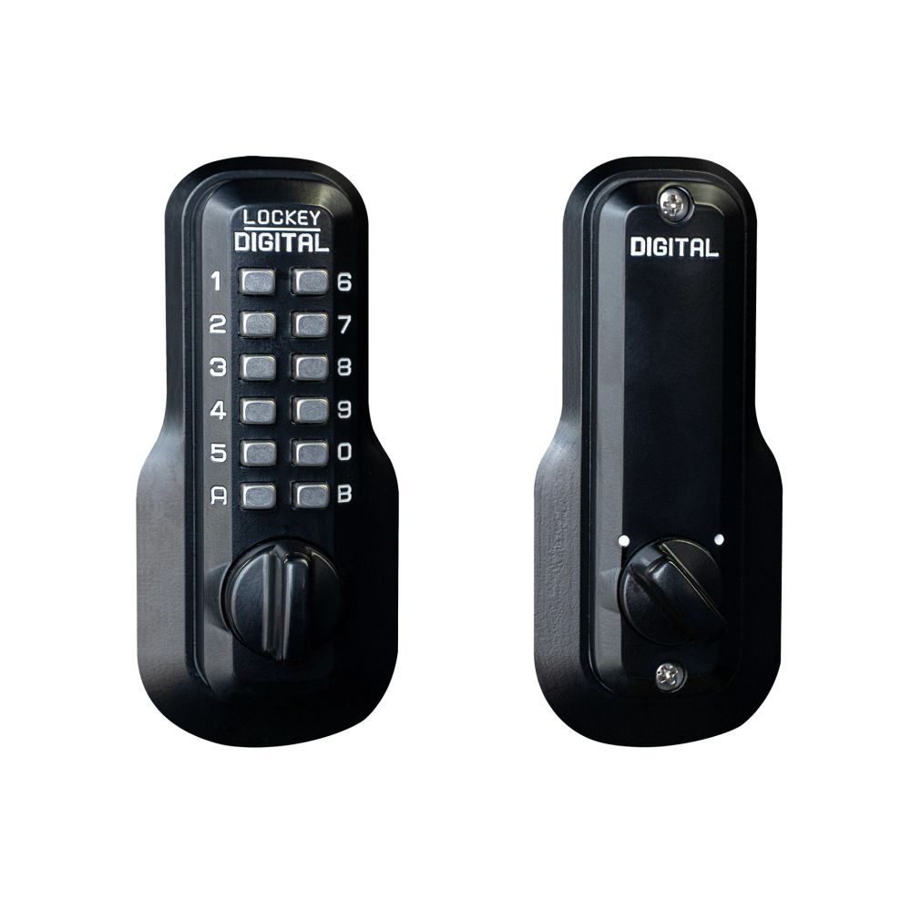 Lockey M210JBMG Mechanical Keyless Deadbolt with Single Combination Jet Black Marine Grade Finish Sparrow Supply