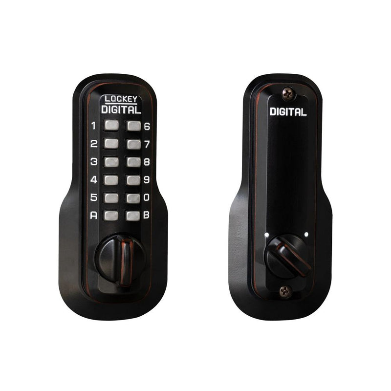 Lockey M210 Mechanical Pushbutton Locksets - Oil Rubbed Bronze Sparrow Supply