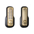 Lockey M210SB Mechanical Keyless Deadbolt with Single Combination Satin Brass Finish Sparrow Supply