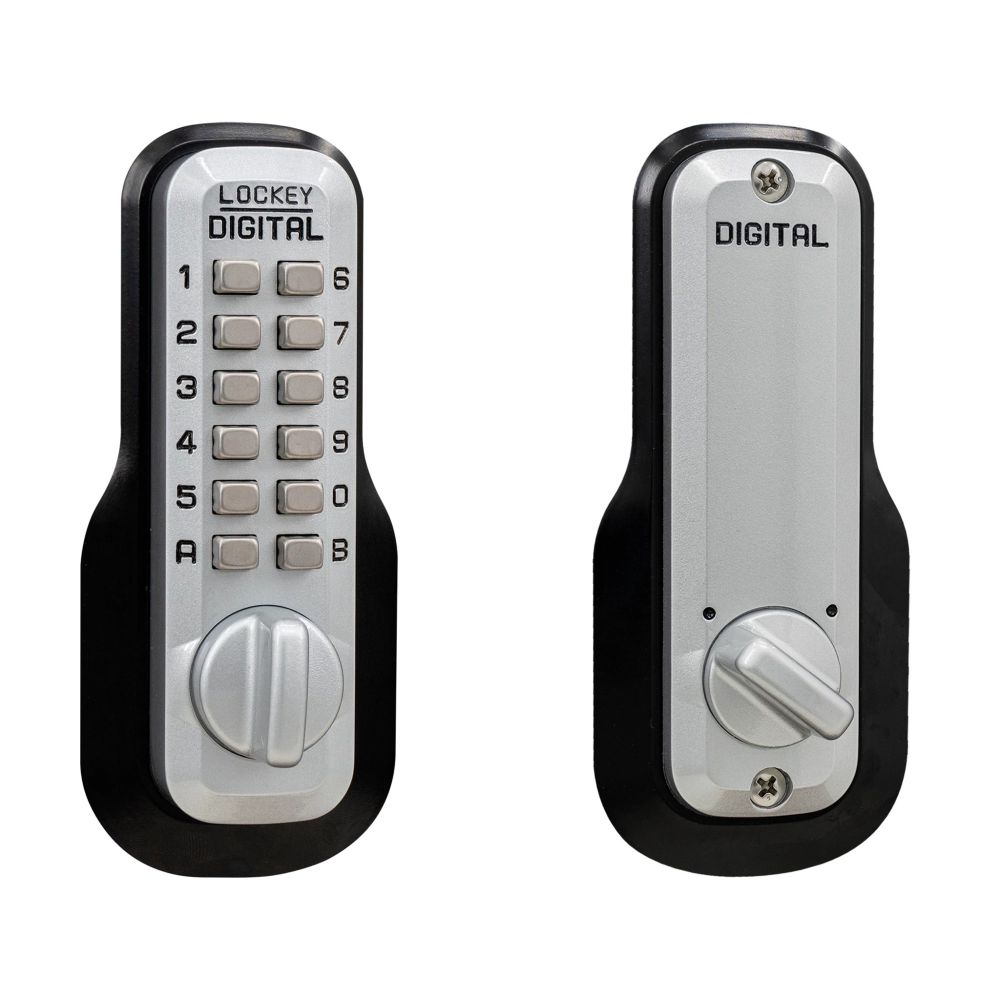 Lockey M210SCMG Mechanical Keyless Deadbolt with Single Combination Satin Chrome Marine Grade Finish Sparrow Supply