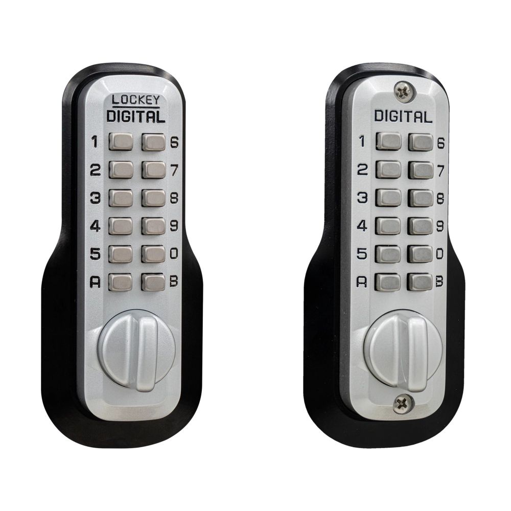 Lockey M210SCMGDC Mechanical Keyless Deadbolt with Double Combination Satin Chrome Marine Grade Finish Sparrow Supply
