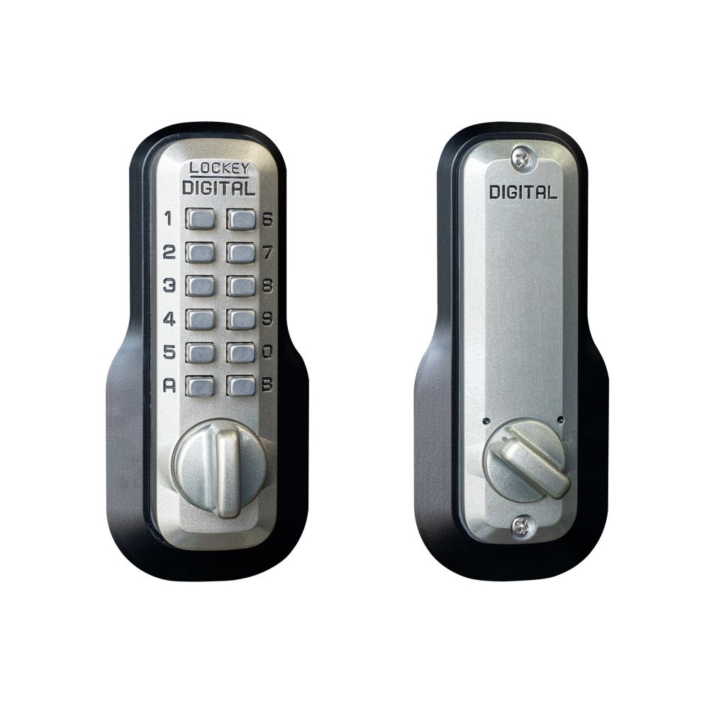 Lockey M210SN Mechanical Keyless Deadbolt with Single Combination Satin Nickel Finish Sparrow Supply