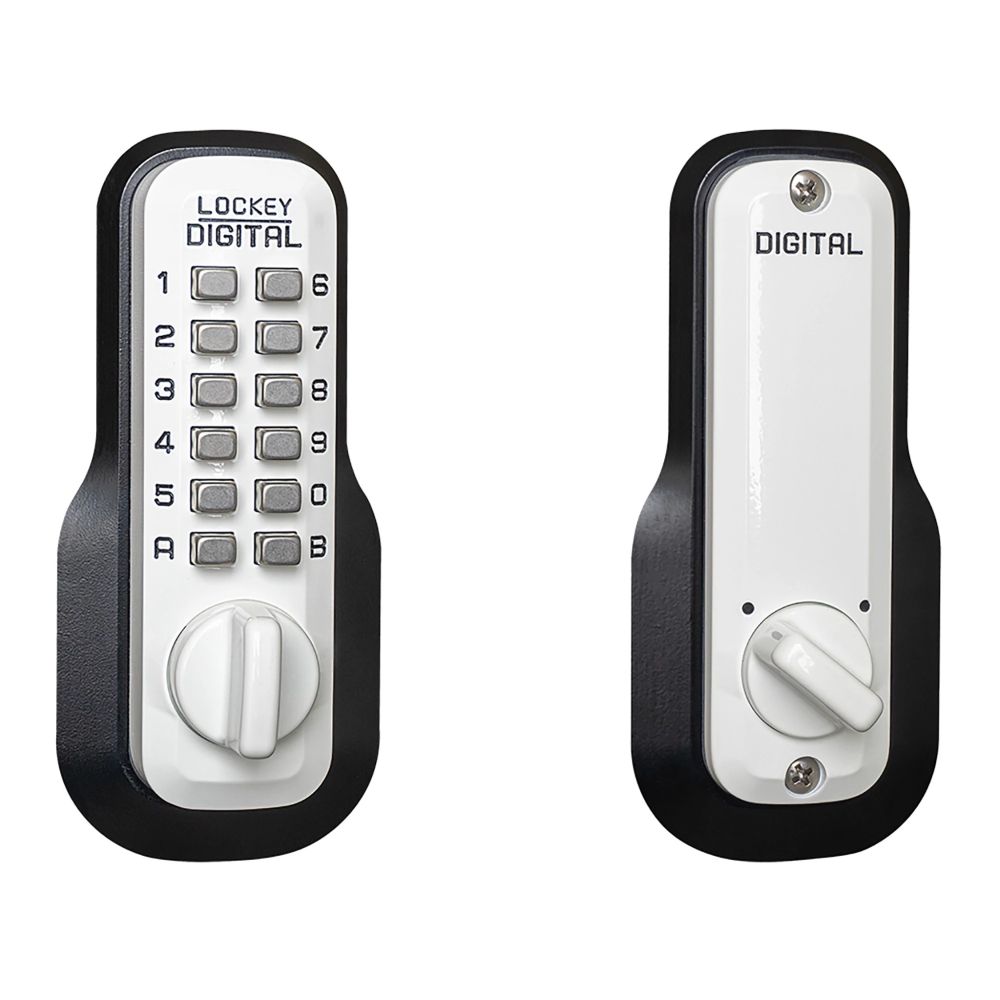 Lockey M210WH Mechanical Keyless Deadbolt with Single Combination White Finish Sparrow Supply