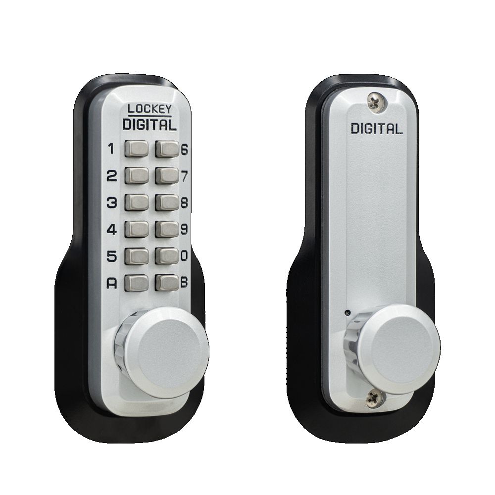 Lockey M230SCMG Mechanical Keyless Deadlocking Spring Latch Satin Chrome Marine Grade Finish Sparrow Supply