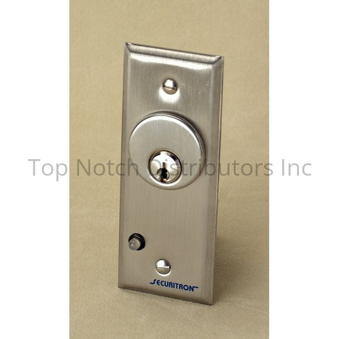 Securitron MKAN Narrow Alternate Mortise Key Switch Satin Stainless... Sparrow Supply