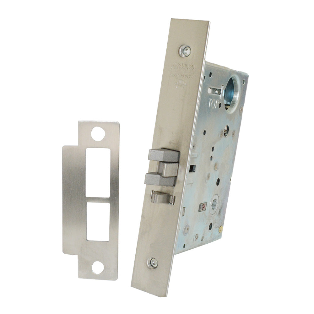 Corbin ML2057LL626 Single Cylinder Storeroom Mortise Lever by Lever Lock Body; Strike; Front Plate; and Screws Satin Chrome Finish Sparrow Supply