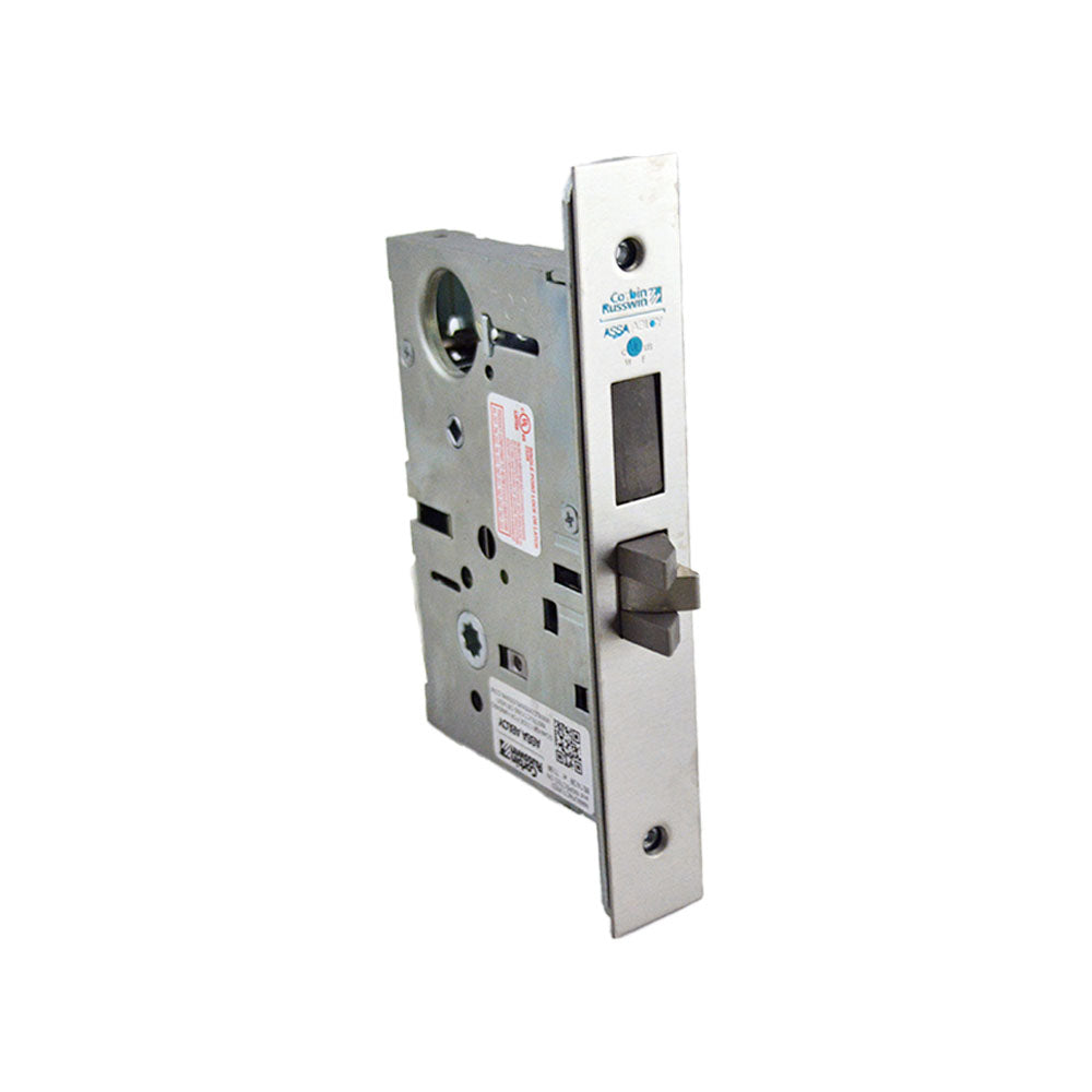 Corbin ML2065LL626 Single Cylinder Dormitory Mortise Lever by Lever Lock Body; Strike; Front Plate; and Screws Satin Chrome Finish Sparrow Supply