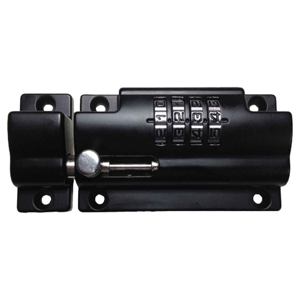 Lockey MS40 Mechanical Combination Slide Bolt Lock Black Finish Sparrow Supply