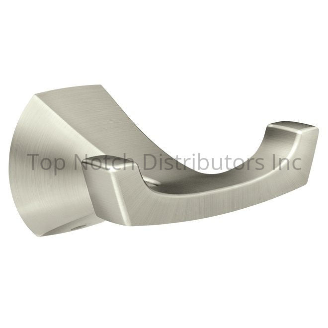 Moen MY8703BN Lindor Spot Resist Double Robe Hook Brushed Nickel Sparrow Supply