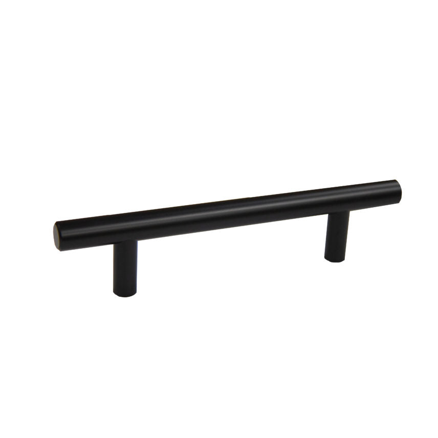 Pride Industrial P1096BK 6" Bar Cabinet Pull with 3-3/4" Center to Center Matte Black Finish Sparrow Supply