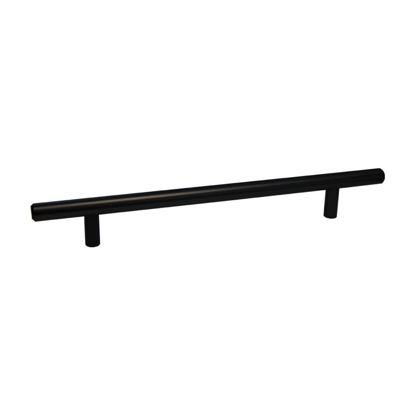 Pride Industrial P110BK 10" Bar Cabinet Pull with 7" Center to Center Matte Black Finish Sparrow Supply