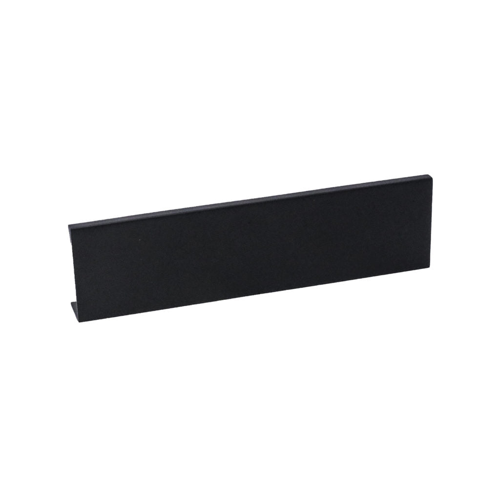 Pride Industrial P1806BK 6" Aluminum Tab Cabinet Pull with 4-2/5" Center to Center Matte Black Finish Sparrow Supply
