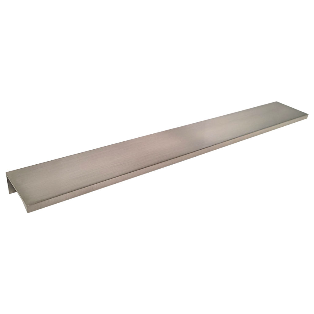 Pride Industrial P1812SN 12" Aluminum Tab Cabinet Pull with 5-2/5" Center to Center 3 Holes Satin Nickel Finish Sparrow Supply