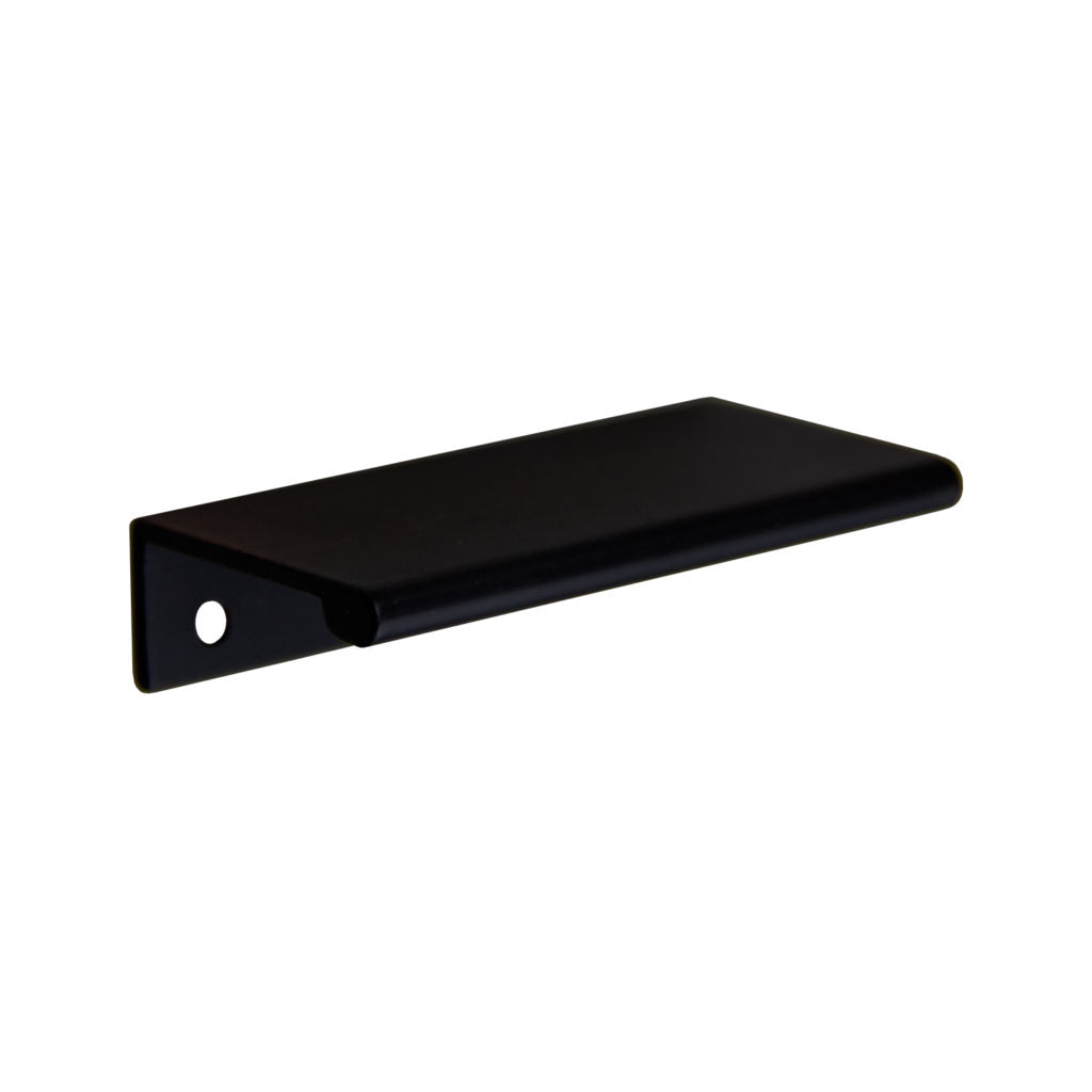 Pride Industrial P1876BK 3" Aluminum Tab Cabinet Pull with 2-3/8" Center to Center with #6 x 5/8" Wood Screws Matte Black Finish Sparrow Supply