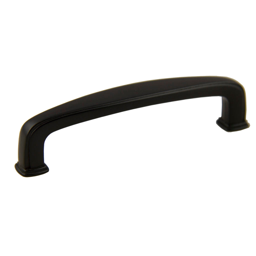 Pride Industrial P81092BK 4-5/8" Deco Cabinet Pull with 3-3/4" Center to Center Matte Black Finish Sparrow Supply