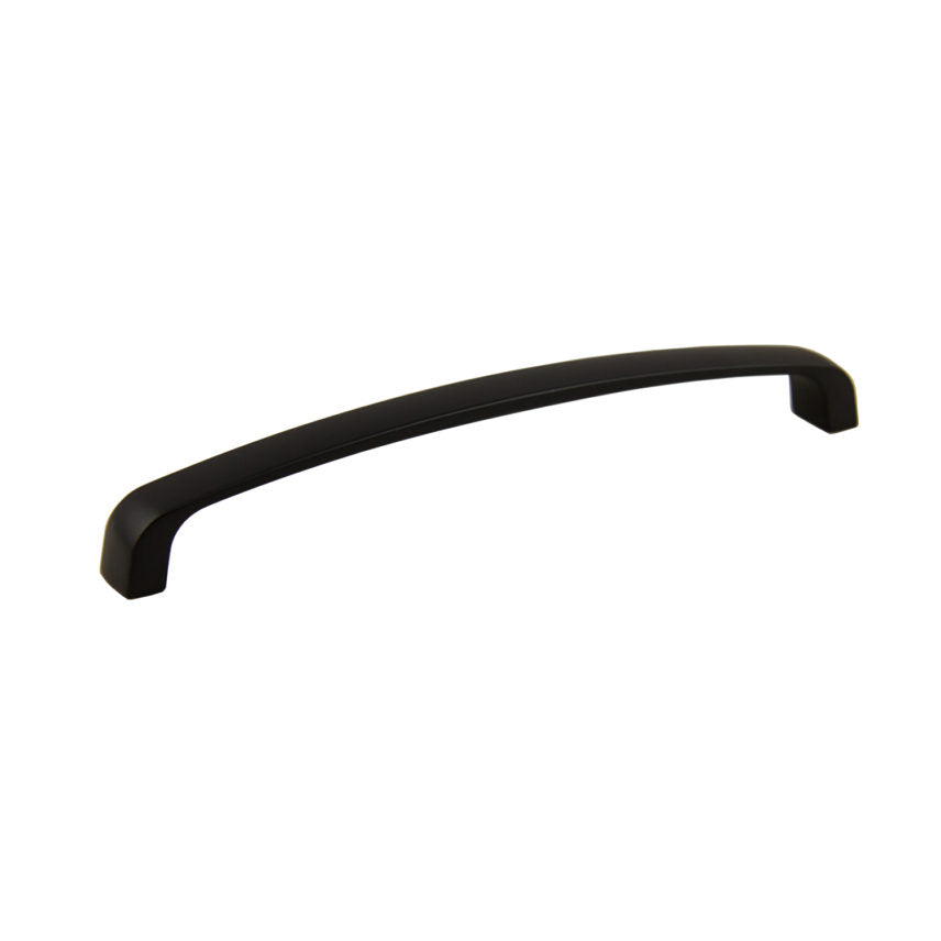Pride Industrial P81235BK 6-3/4" Modern Cabinet Pull with 6-3/10" Center to Center Matte Black Finish Sparrow Supply