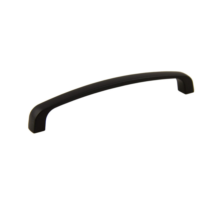 Pride Industrial P82034BK 5-1/2" Modern Cabinet Pull with 5" Center to Center Matte Black Finish Sparrow Supply