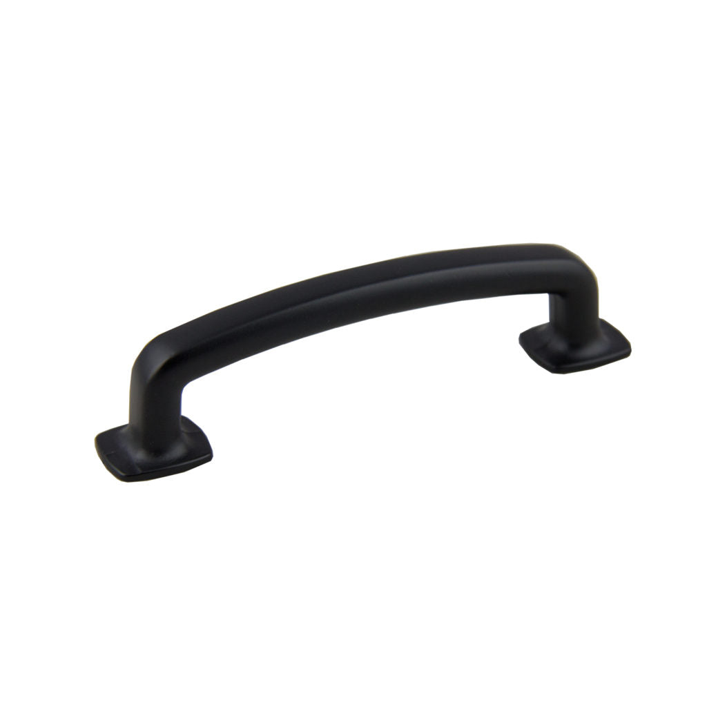 Pride Industrial P86373BK 4-1/2" Vail Cabinet Pull with 3-3/4" Center to Center Matte Black Finish Sparrow Supply