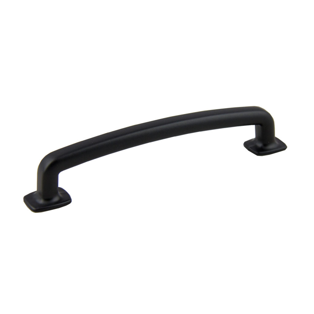 Pride Industrial P86374BK 5-3/4" Vail Cabinet Pull with 5" Center to Center Matte Black Finish Sparrow Supply
