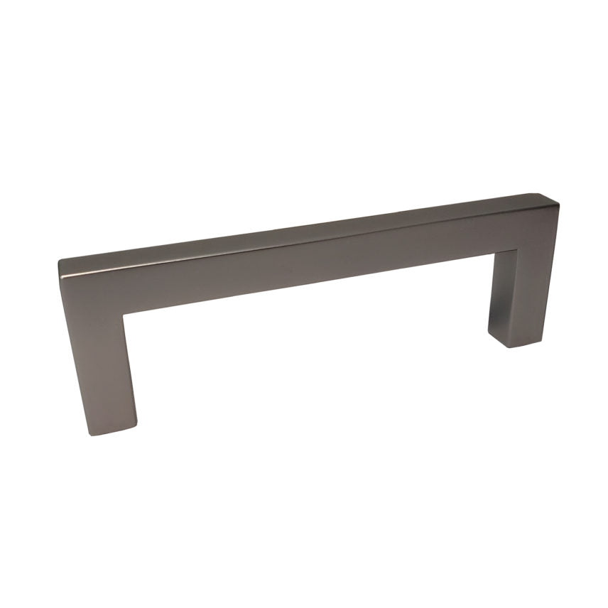 Pride Industrial P87226DP 4-1/4" Modern Square Cabinet Pull with 3-3/4" Center to Center Dark Pewter Finish Sparrow Supply