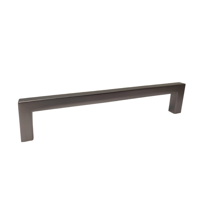 Pride Industrial P87228DP 6-3/8" Modern Square Cabinet Pull with 6-3/10" Center to Center Dark Pewter Finish Sparrow Supply