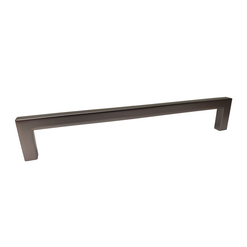 Pride Industrial P87229DP 8" Modern Square Cabinet Pull with 7-1/2" Center to Center Dark Pewter Finish Sparrow Supply