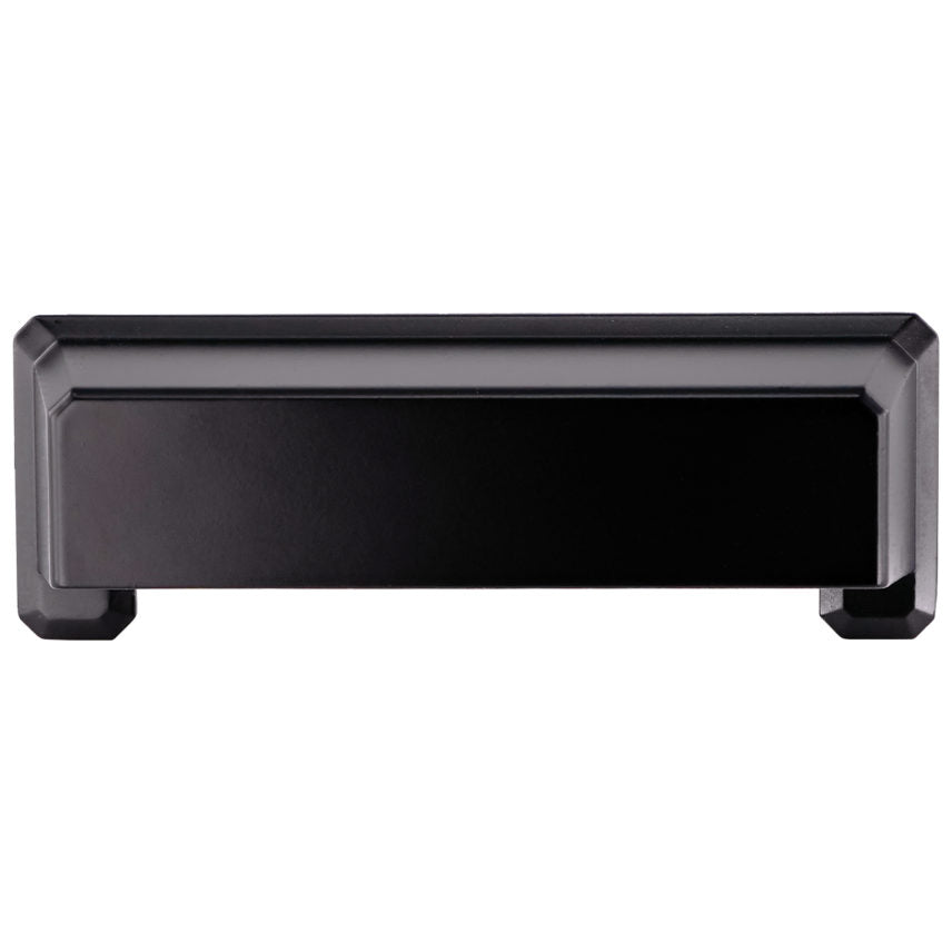 Pride Industrial P90396BK 3" and 3-3/4" Center to Center Charleston Cup Cabinet Pull Matte Black Finish Sparrow Supply