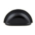 Pride Industrial P953BK 3-1/2" Cup Cabinet Pull with 3" Center to Center Matte Black Finish Sparrow Supply