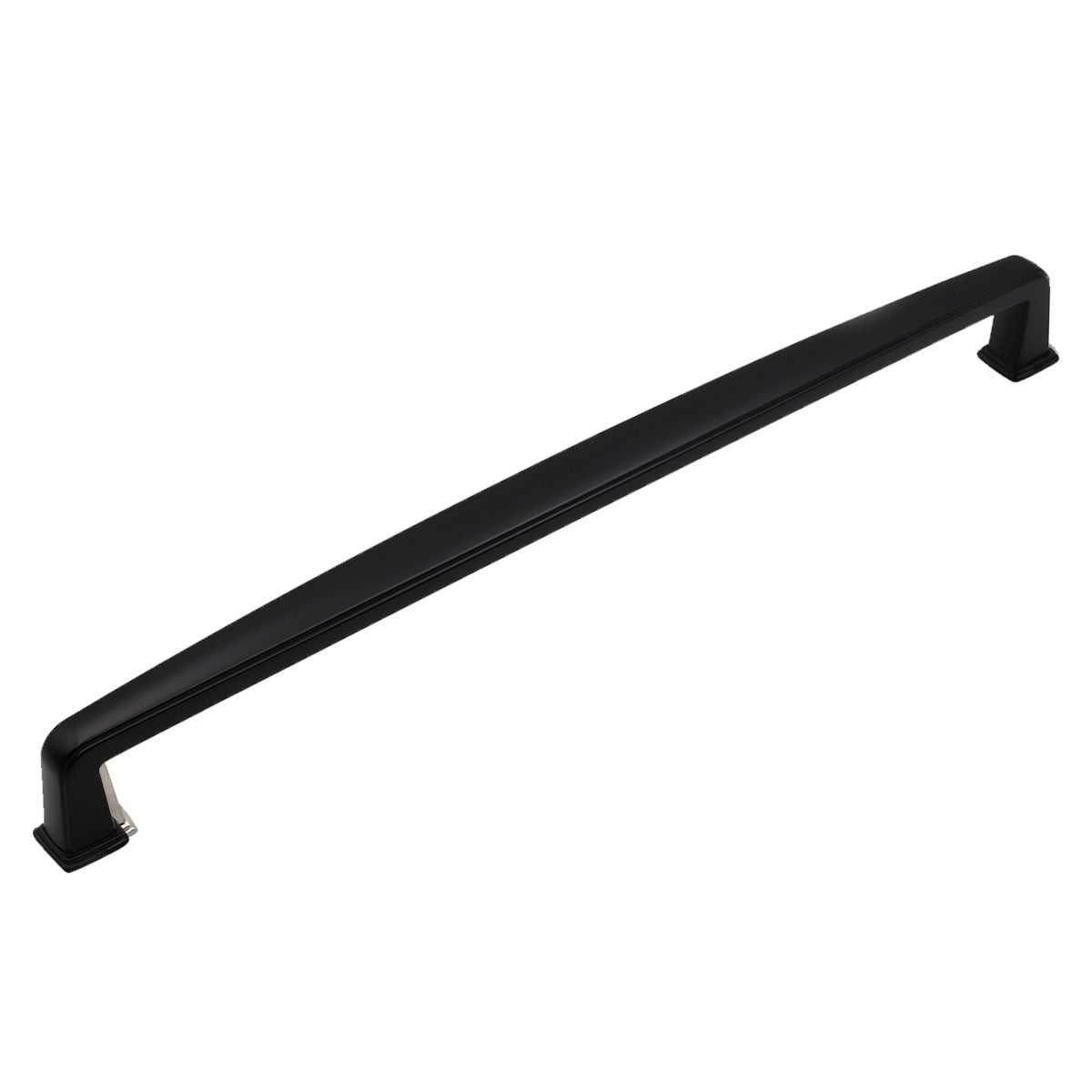 Pride Industrial PA52012BK 12" Center to Center Charlotte Appliance Pull Matte Black Finish Sparrow Supply