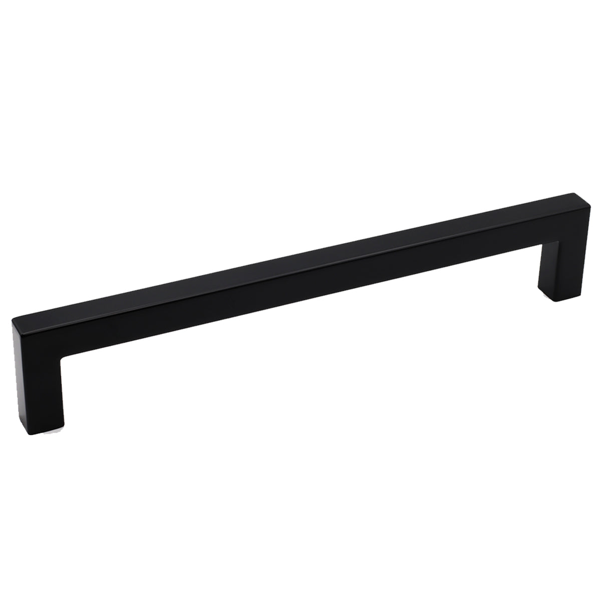 Pride Industrial PA56012BK 12" Center to Center Modern Square Appliance Pull Matte Black Finish Sparrow Supply
