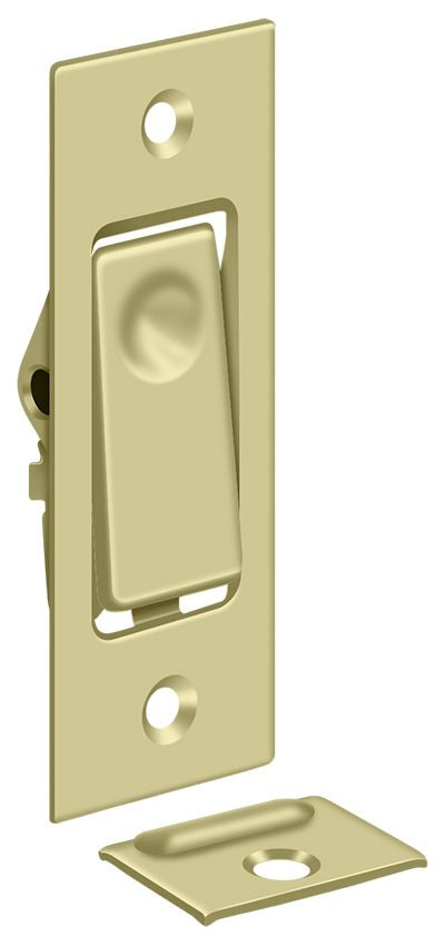 Deltana PDB42U3-UNL Pocket Door Bolts; Jamb Bolt; Unlacquered Bright Brass Finish Sparrow Supply