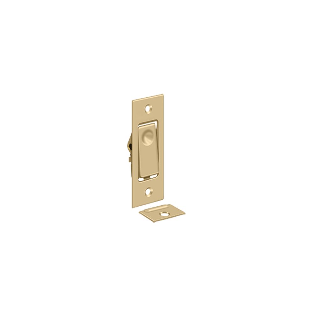 Deltana PDB42U4 Pocket Door Bolts; Jamb Bolt; Satin Brass Finish Sparrow Supply
