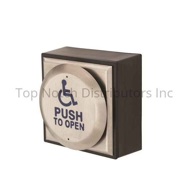 Locknetics PPH100PL Large Round Push Plate with Black Box; Stainles... Sparrow Supply